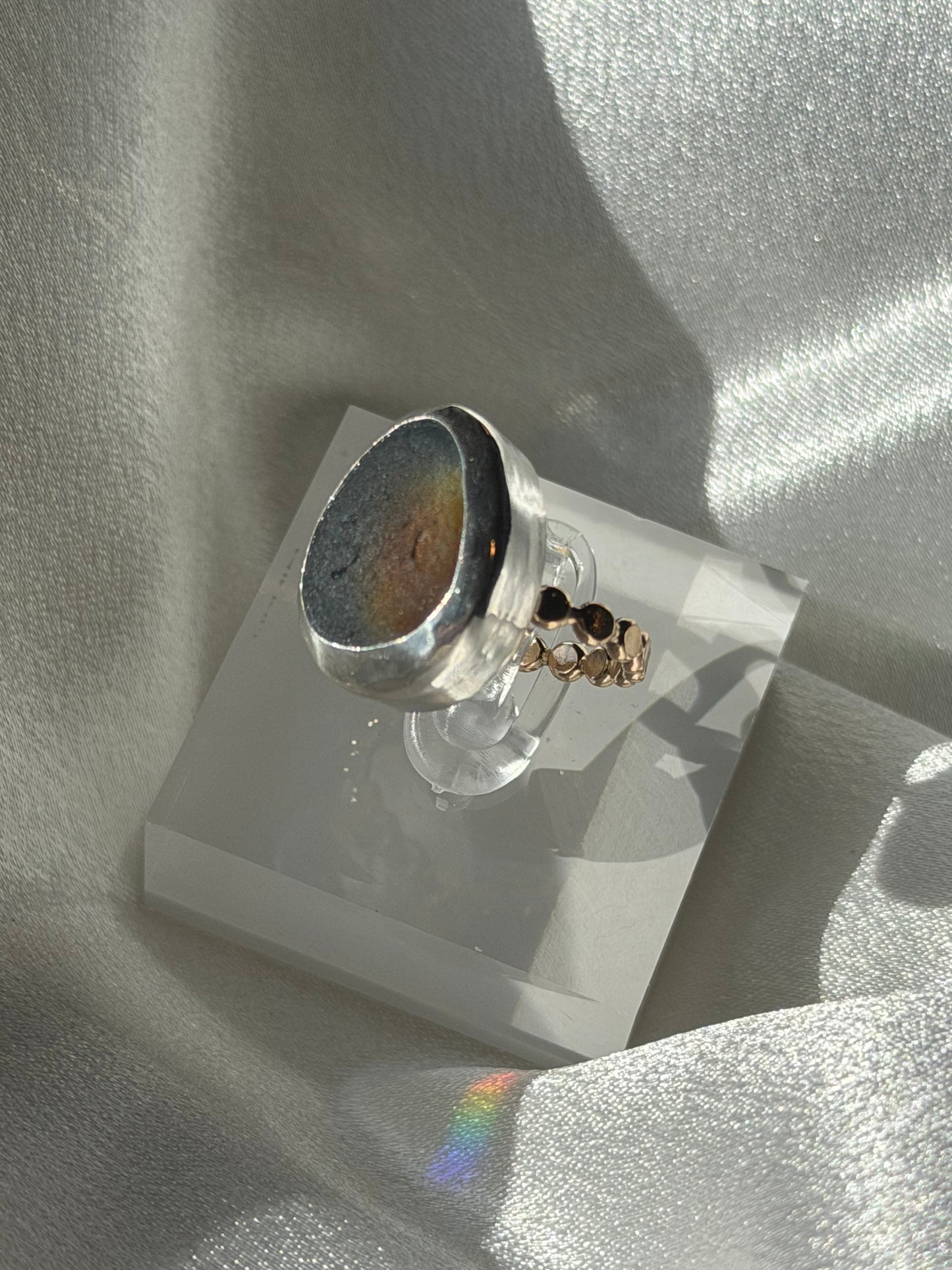 Sea glass ring size 5.5