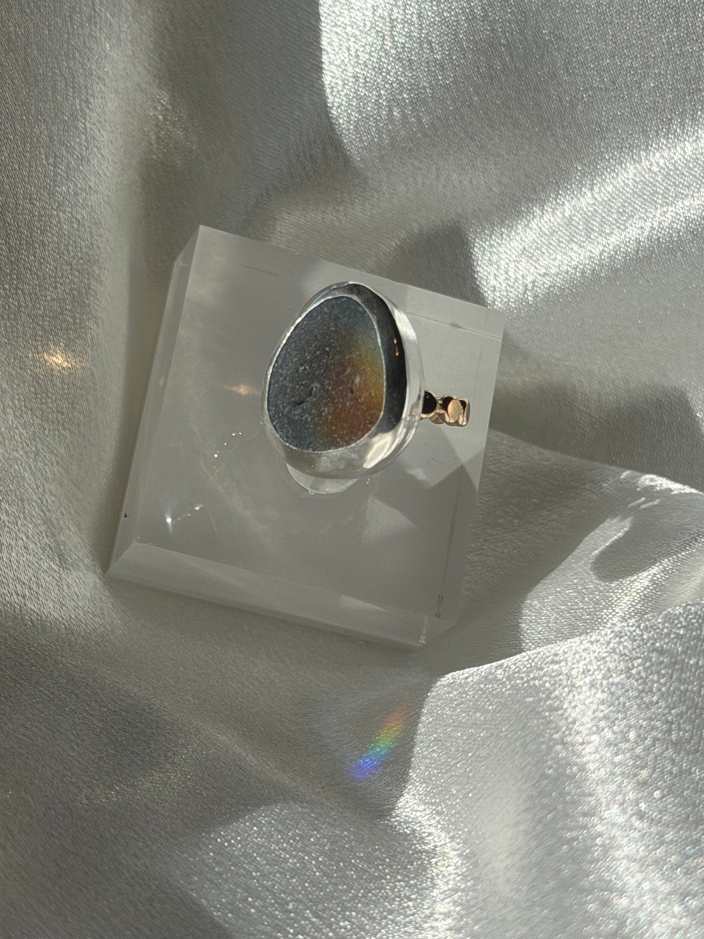 Sea glass ring size 5.5