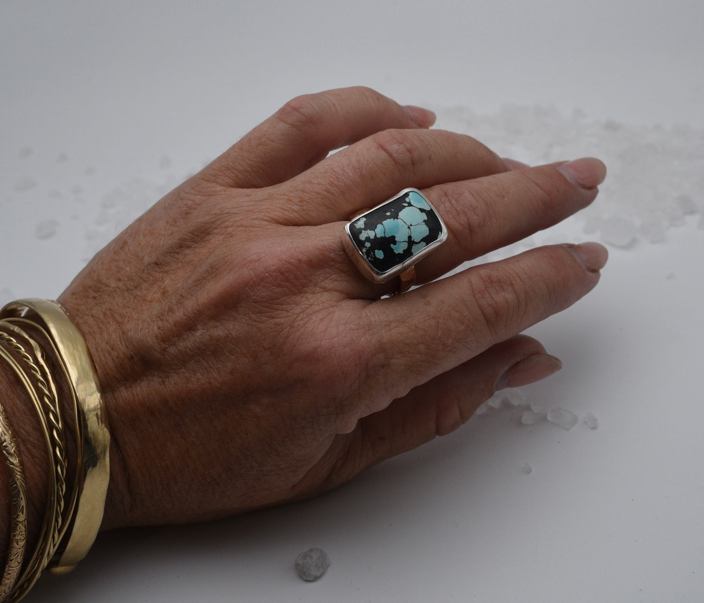 Size 7 mixed metal ring