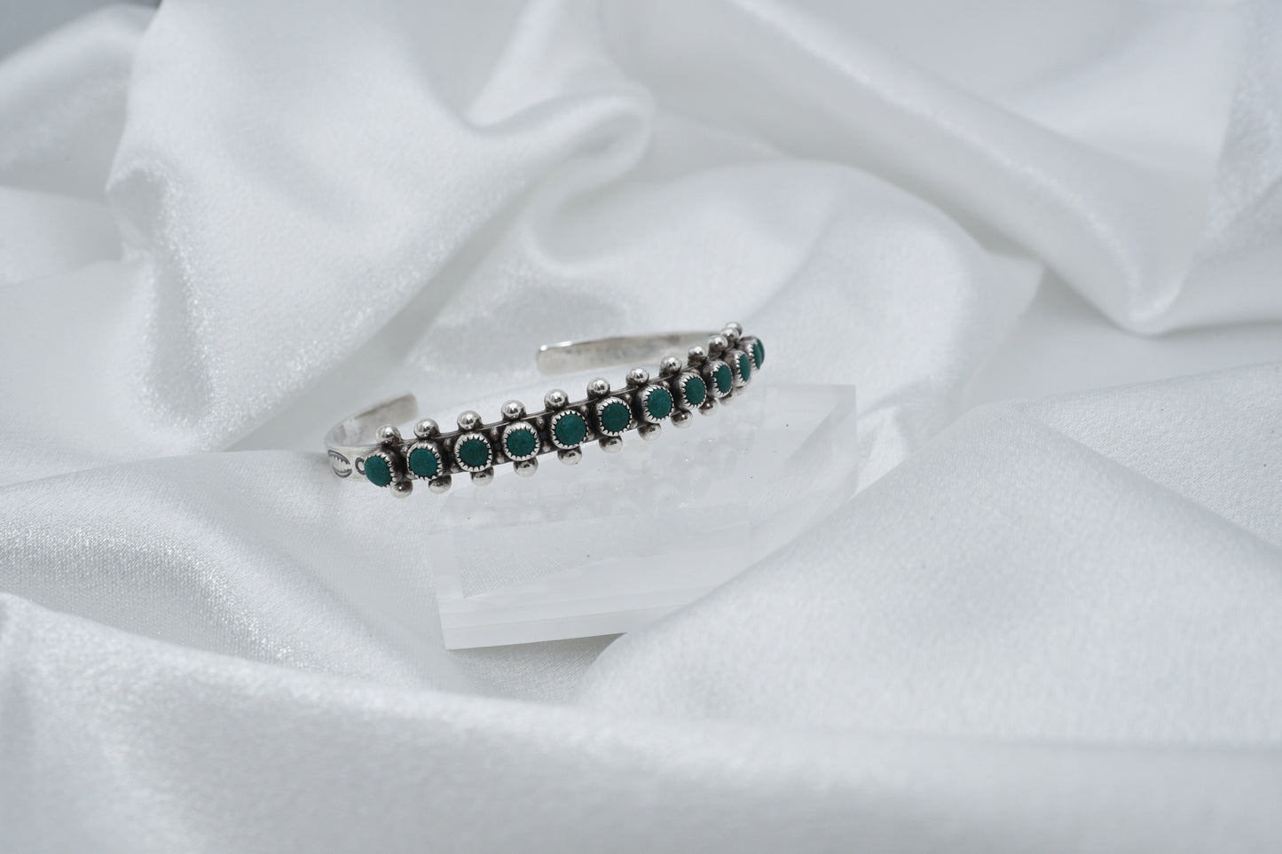 Turquoise and silver cuff. Small