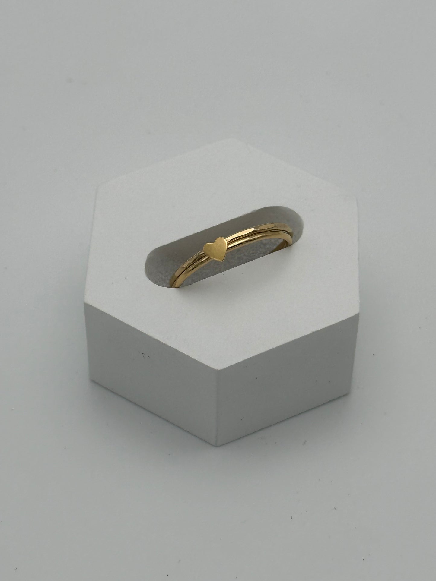 Gold filled heart stacker