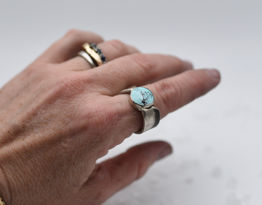 Ombre turquoise ring size 8