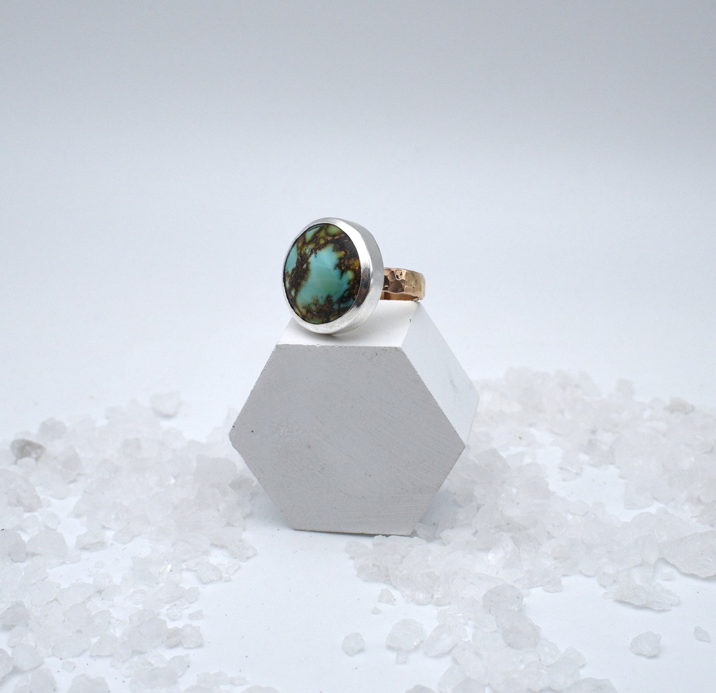 Turquoise and mixed metal size 7