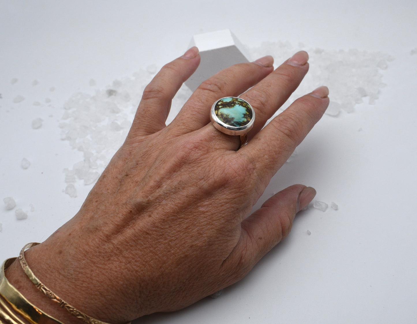 Turquoise and mixed metal size 7