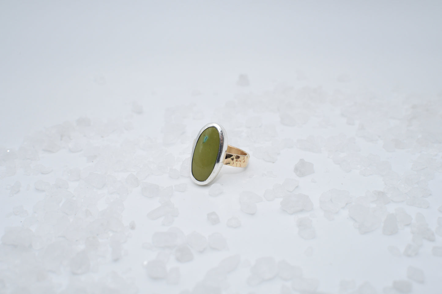 turquoise and mixed metal ring size 8