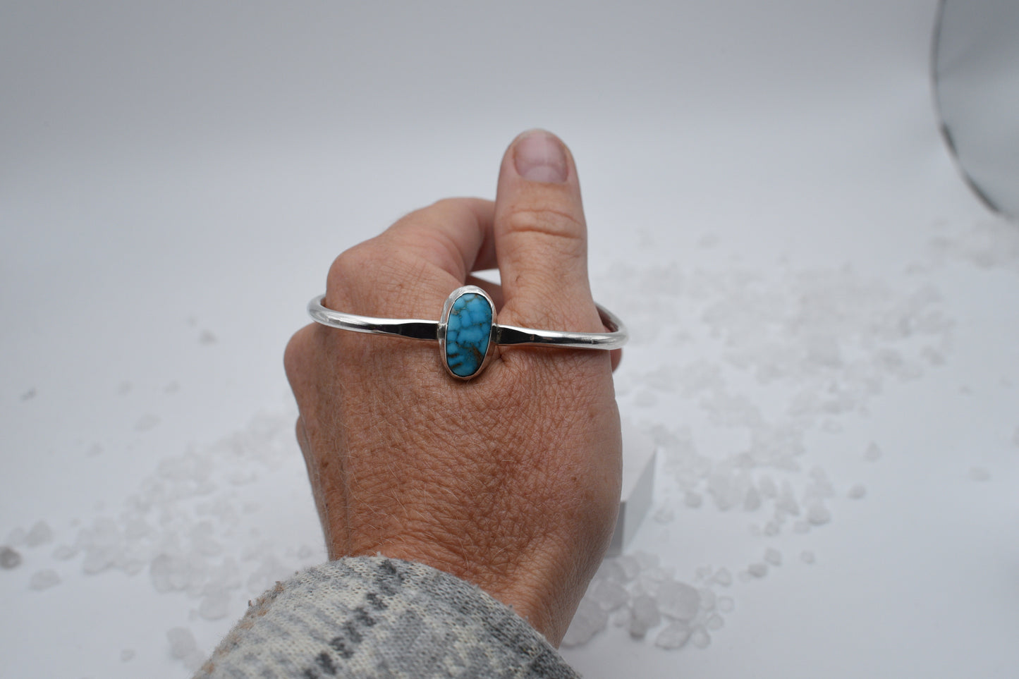 Sterling silver and turquoise cuff