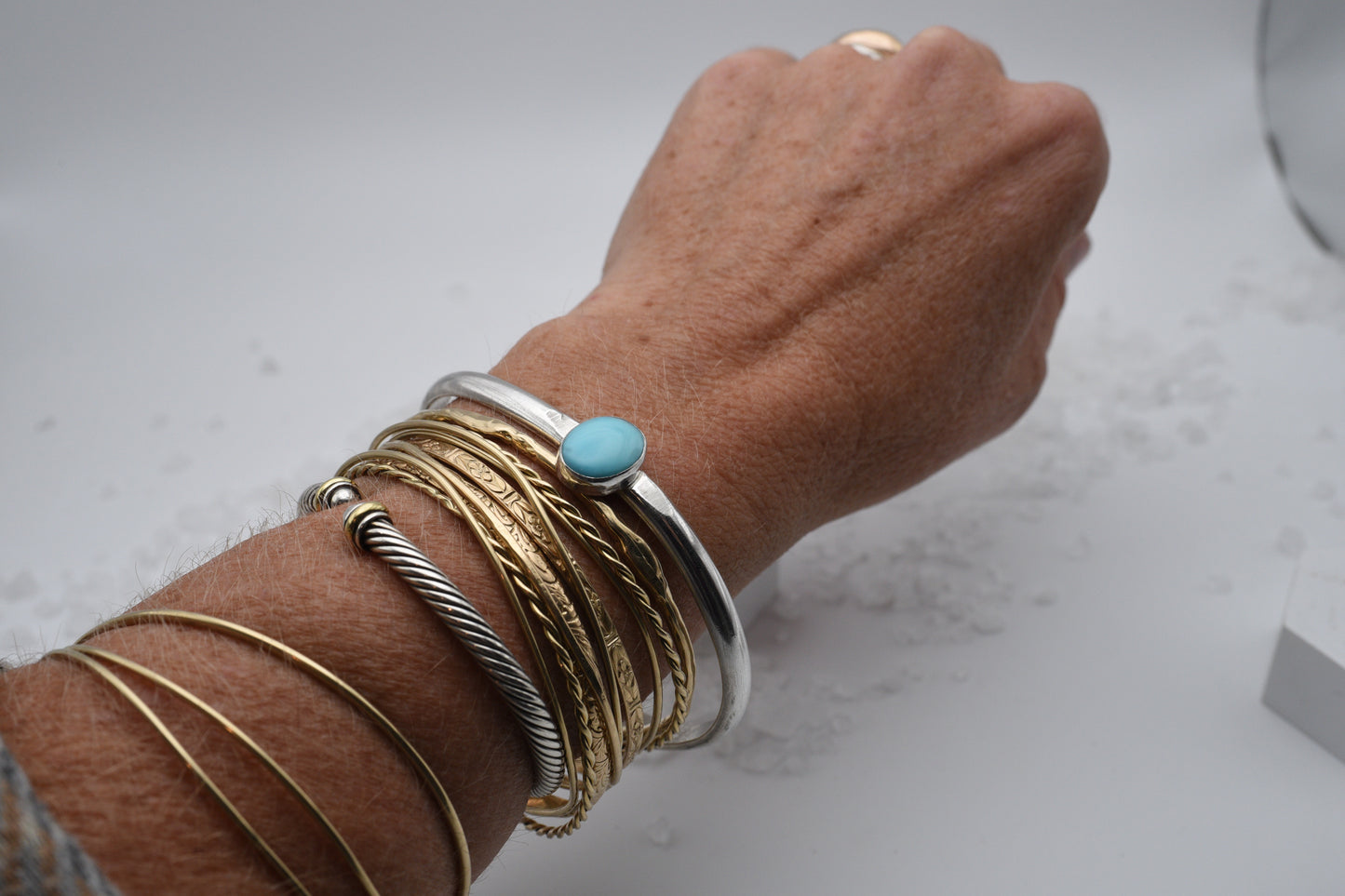Turquoise and sterling cuff.