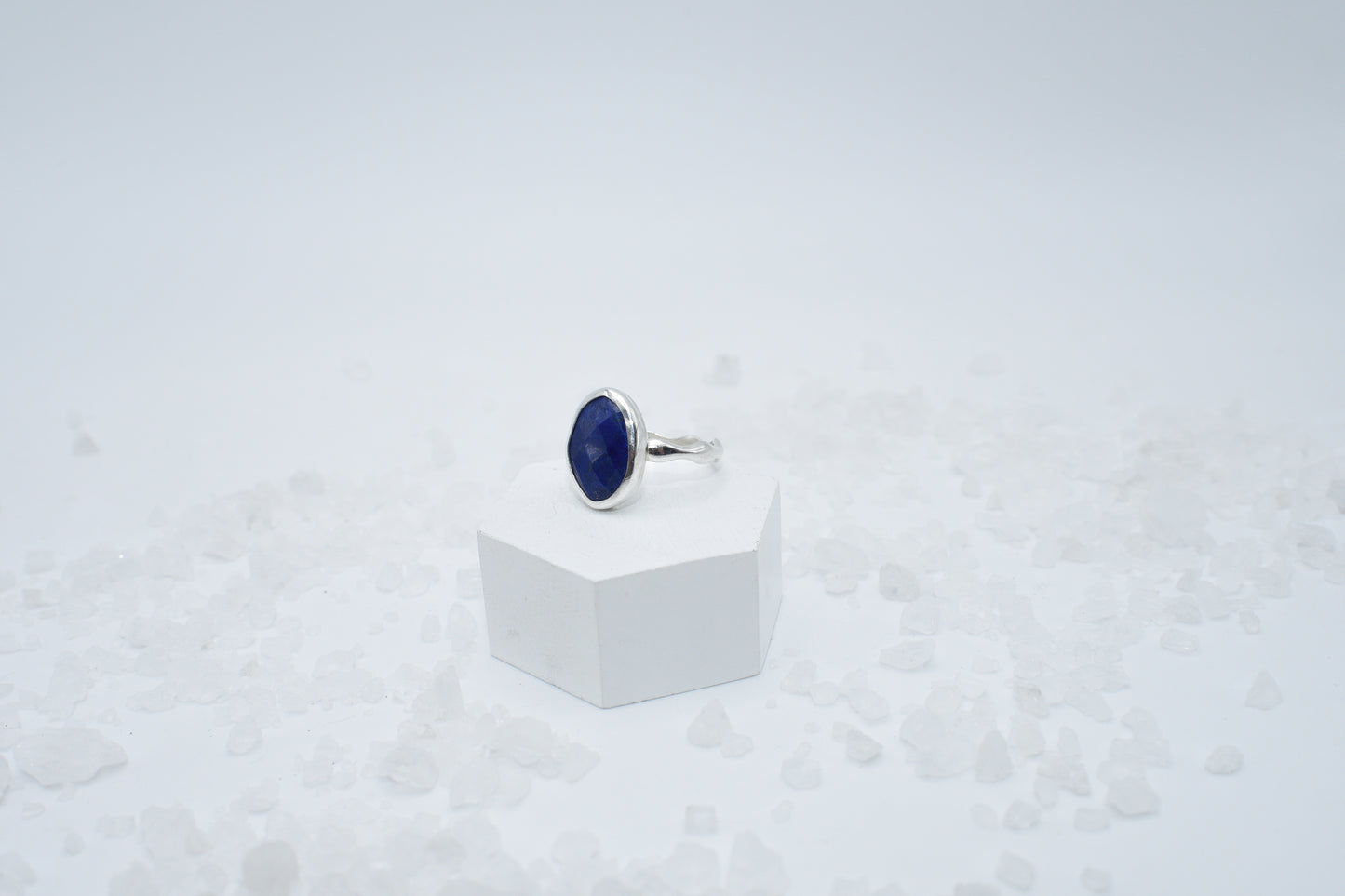 blue lapis and sterling ring size 8