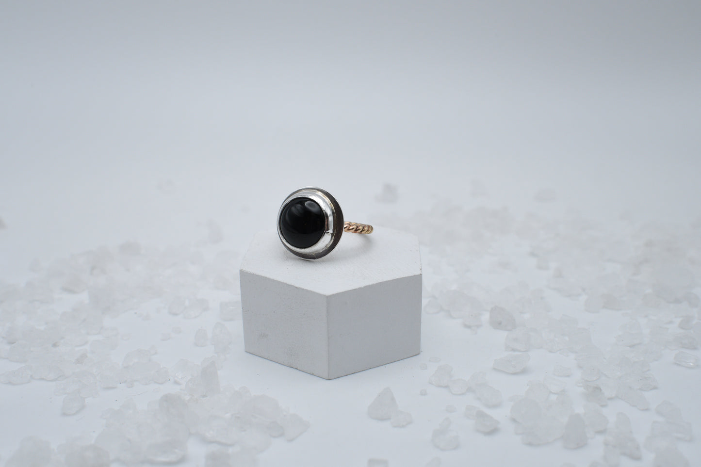 black onyx in mixed metal