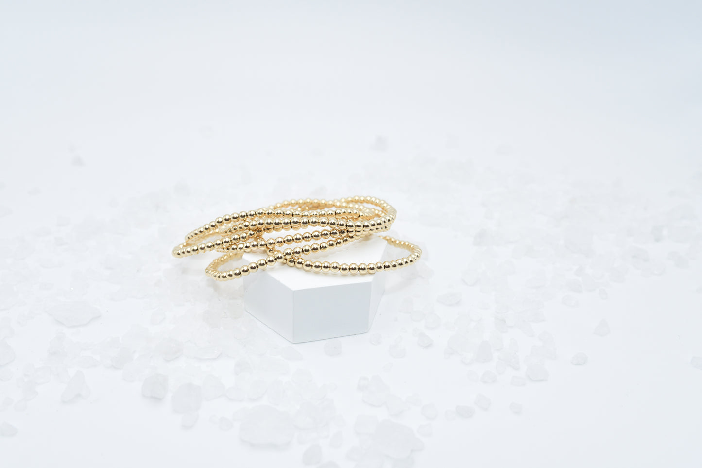 Gold beaded bracelet
