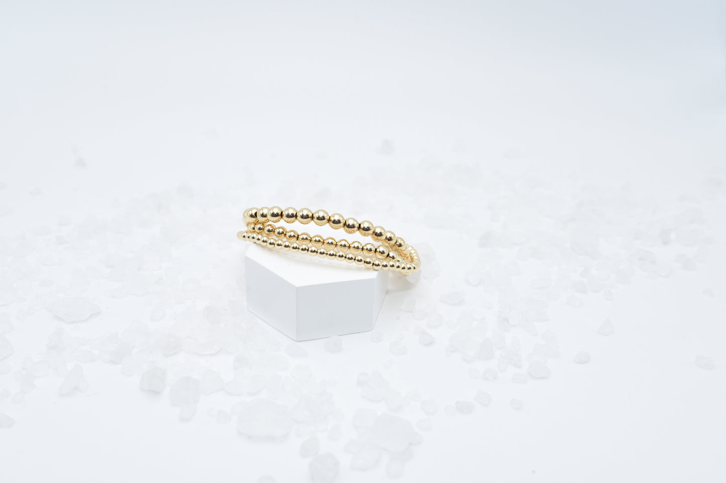 Gold beaded bracelet