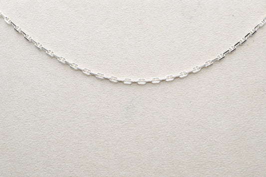 Sterling silver anchor chain 18"