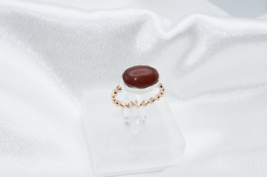 carnelian in mixed metal size 7