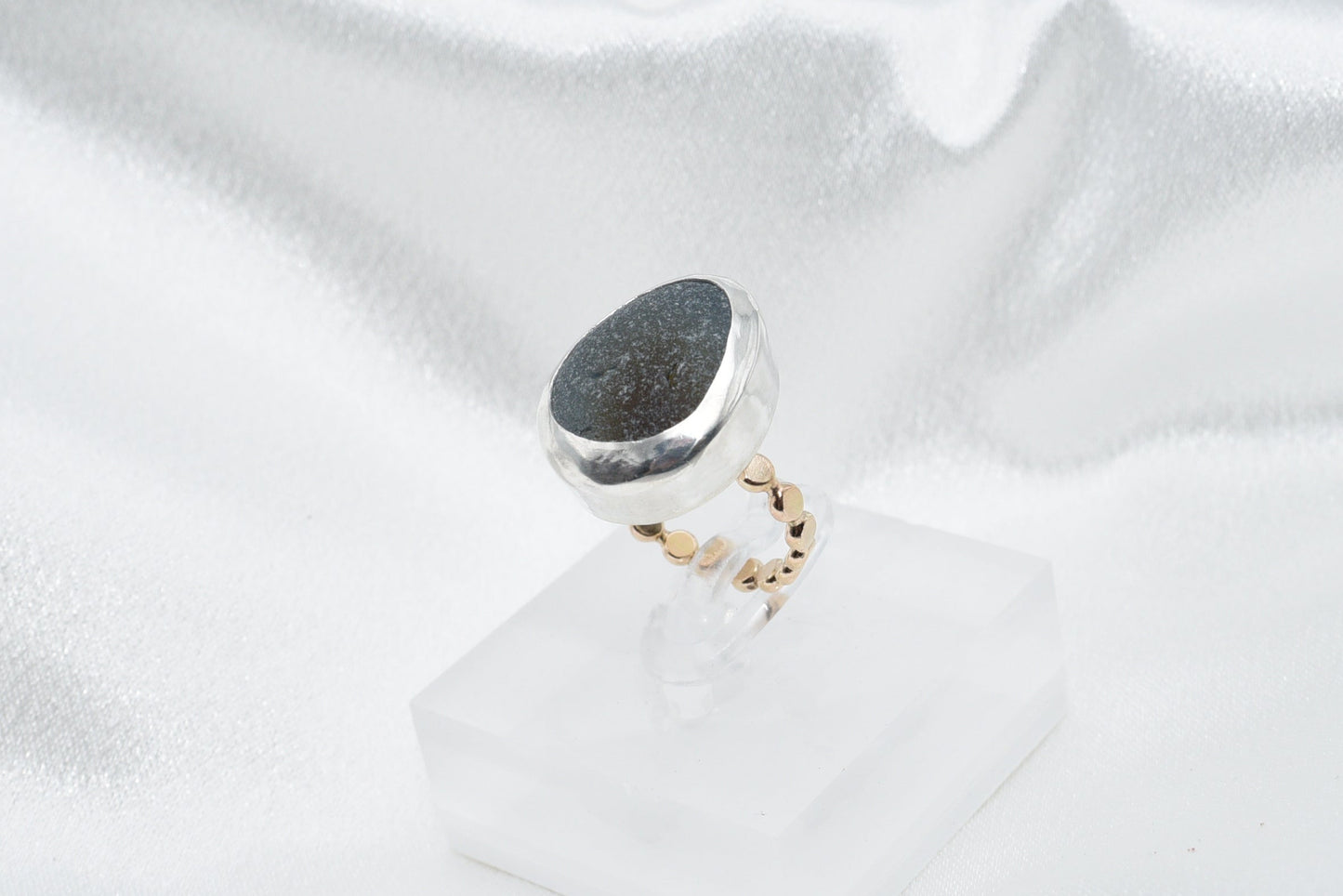 Sea glass ring size 5.5