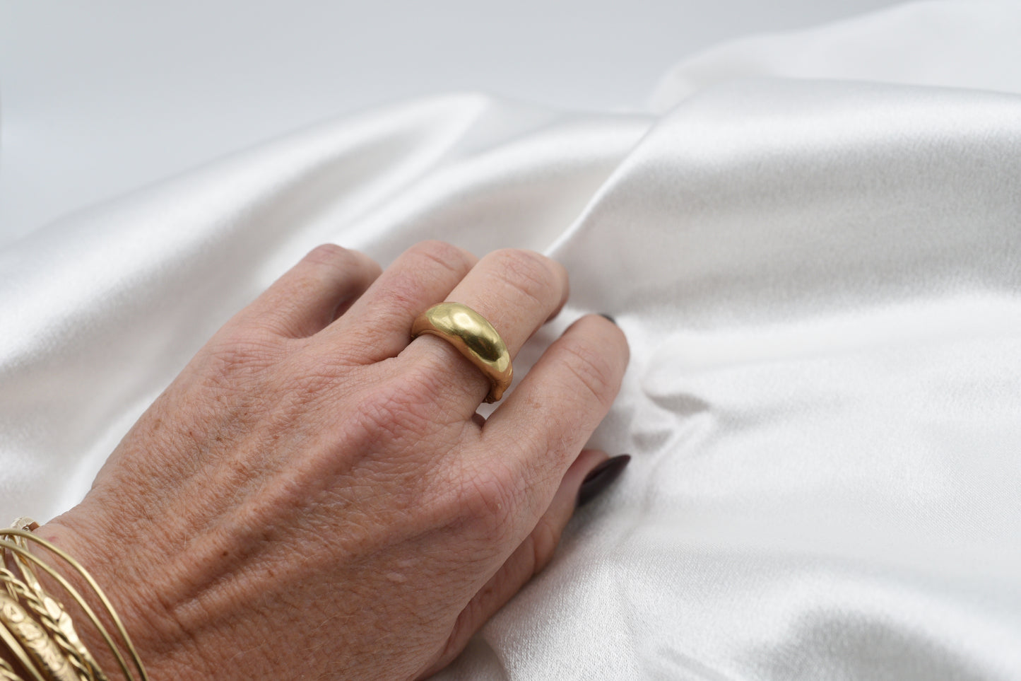 Chunky bronze ring size 6.25