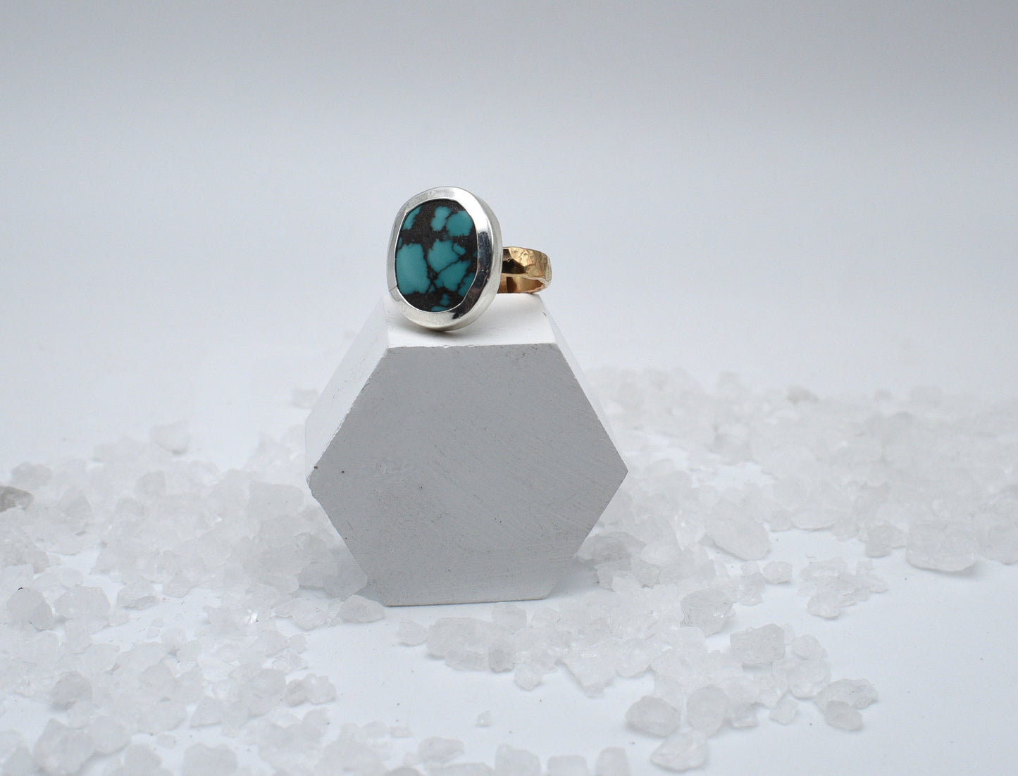 Sized 7 mixed metal ring