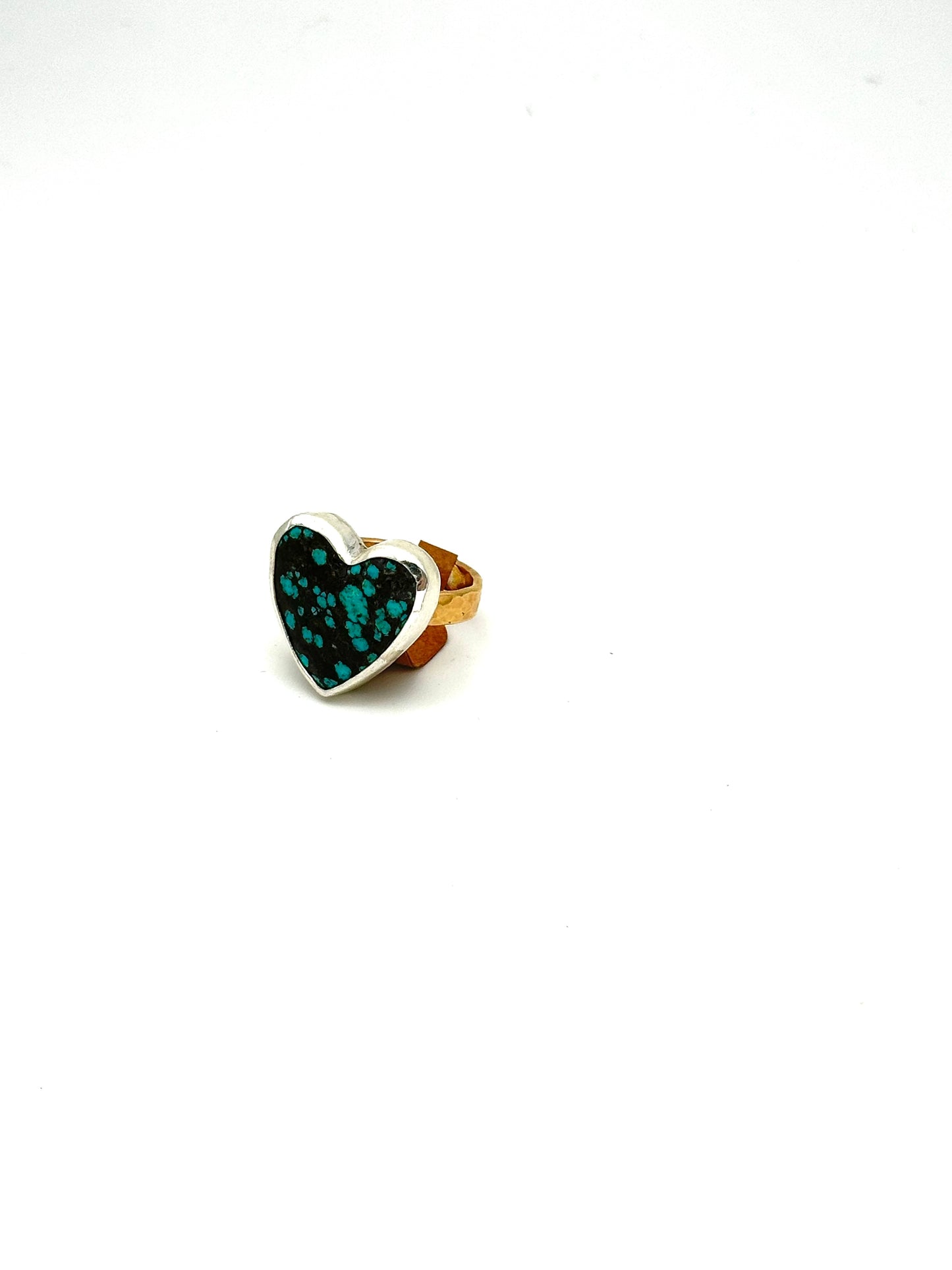 Turquoise heart ring size 7