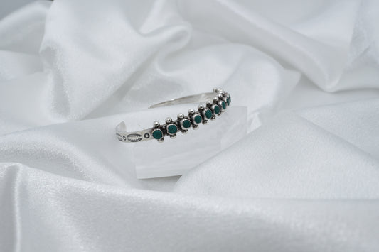 Turquoise and silver cuff. Small