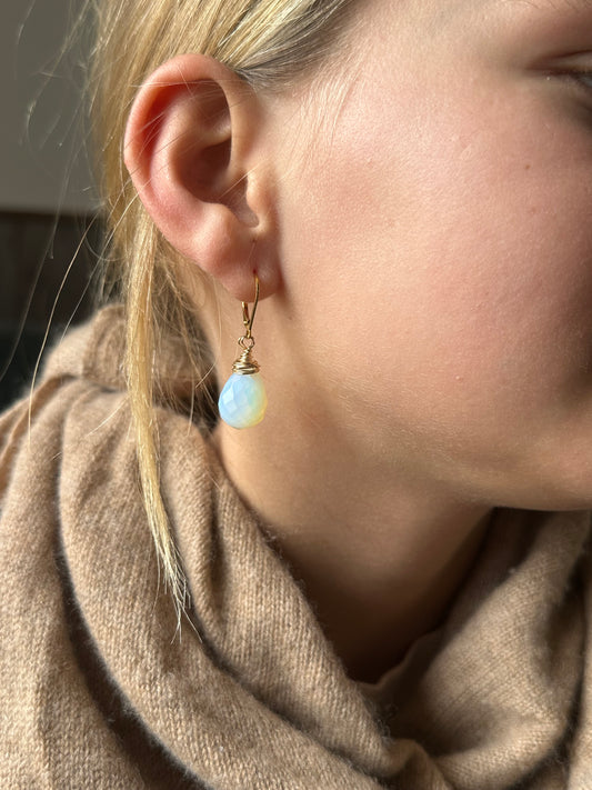 Opalescent glass earring