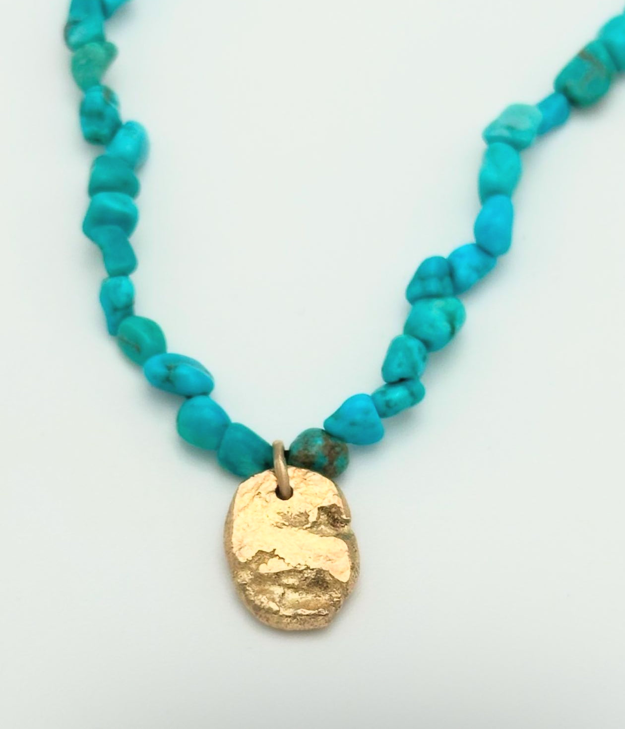 14k gold and turquoise necklace