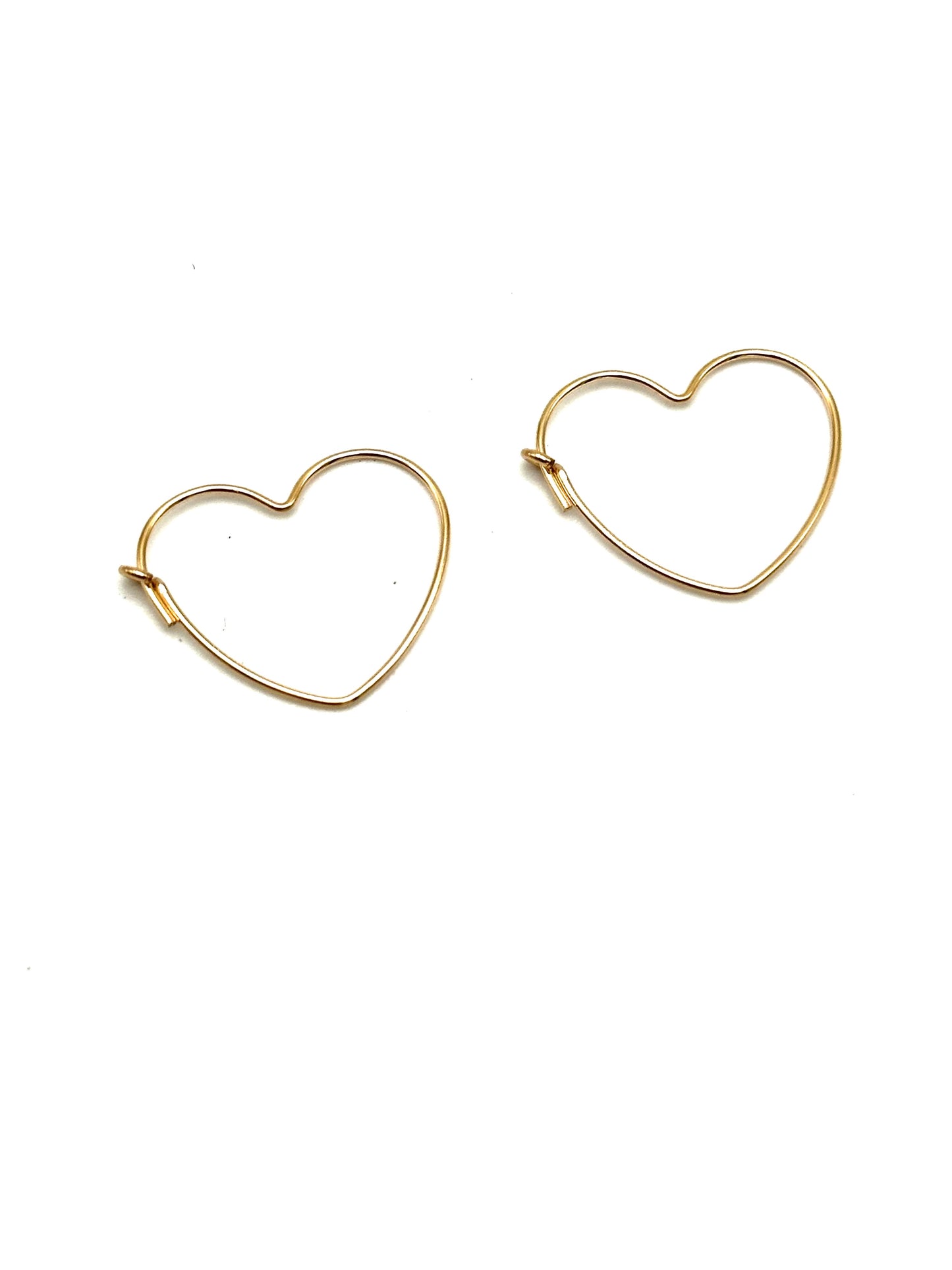 Gold heart earrings