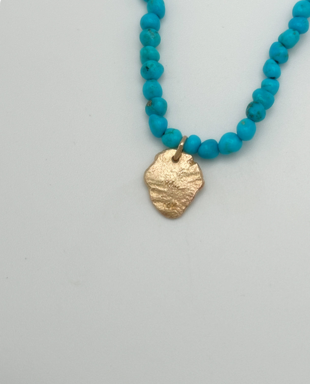 RESERVED: Sleeping beauty turquoise and 14k