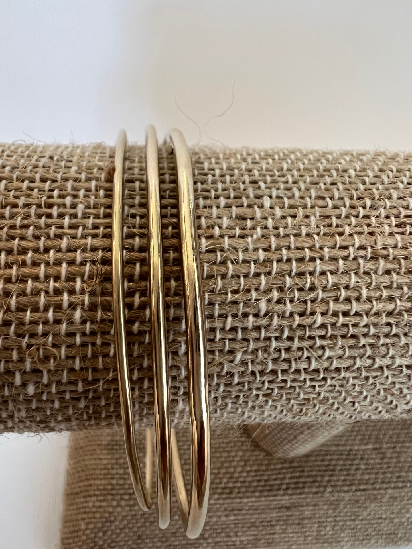 14k solid gold bangle 1.3mm