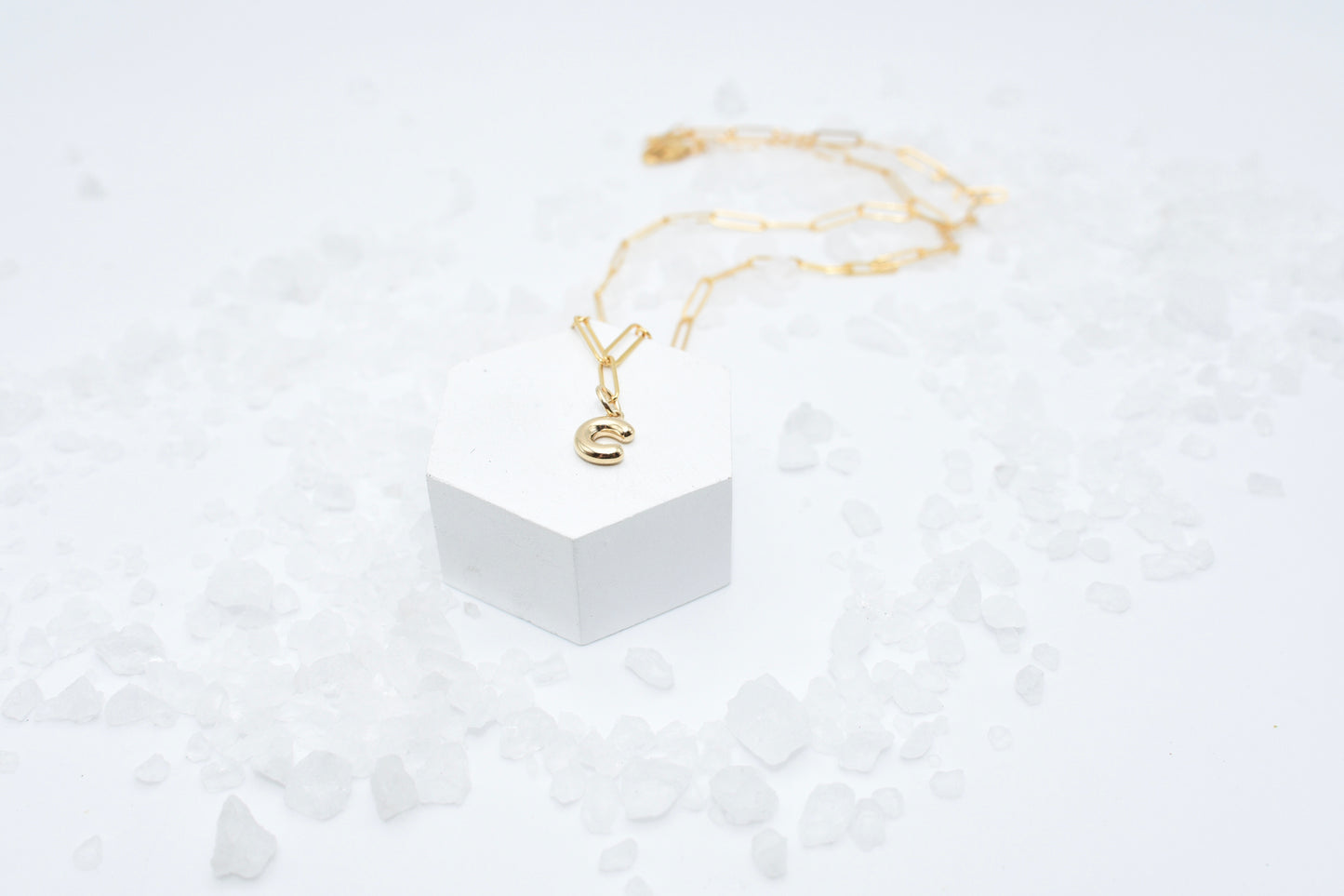 Bubble Alphabet Charm Necklace