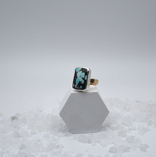Size 7 mixed metal ring