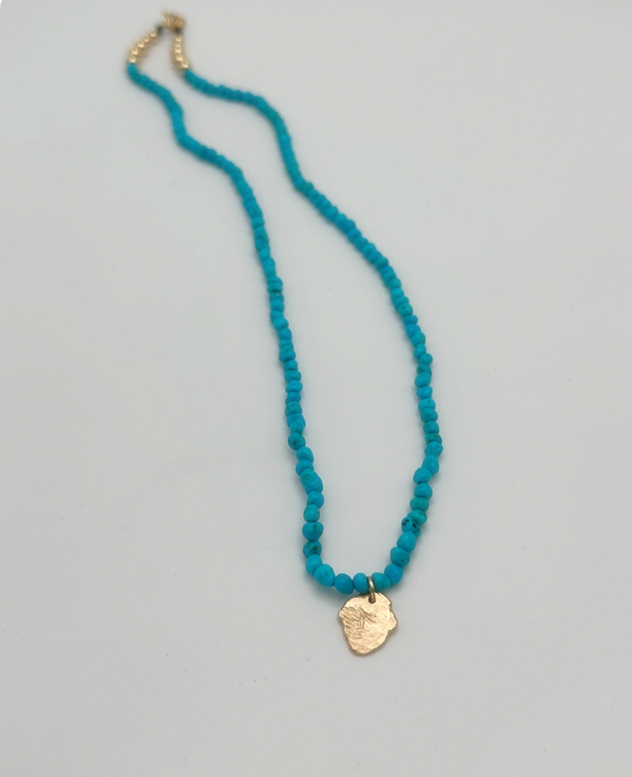 RESERVED: Sleeping beauty turquoise and 14k