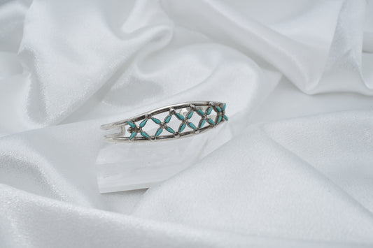 Zuni Turquoise and sterling cuff