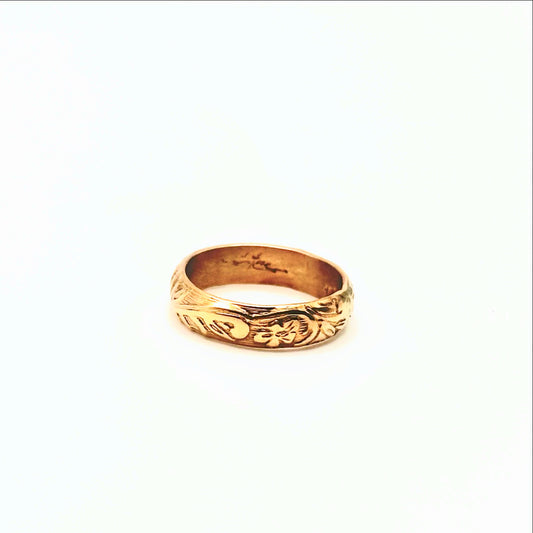 14k floral ring