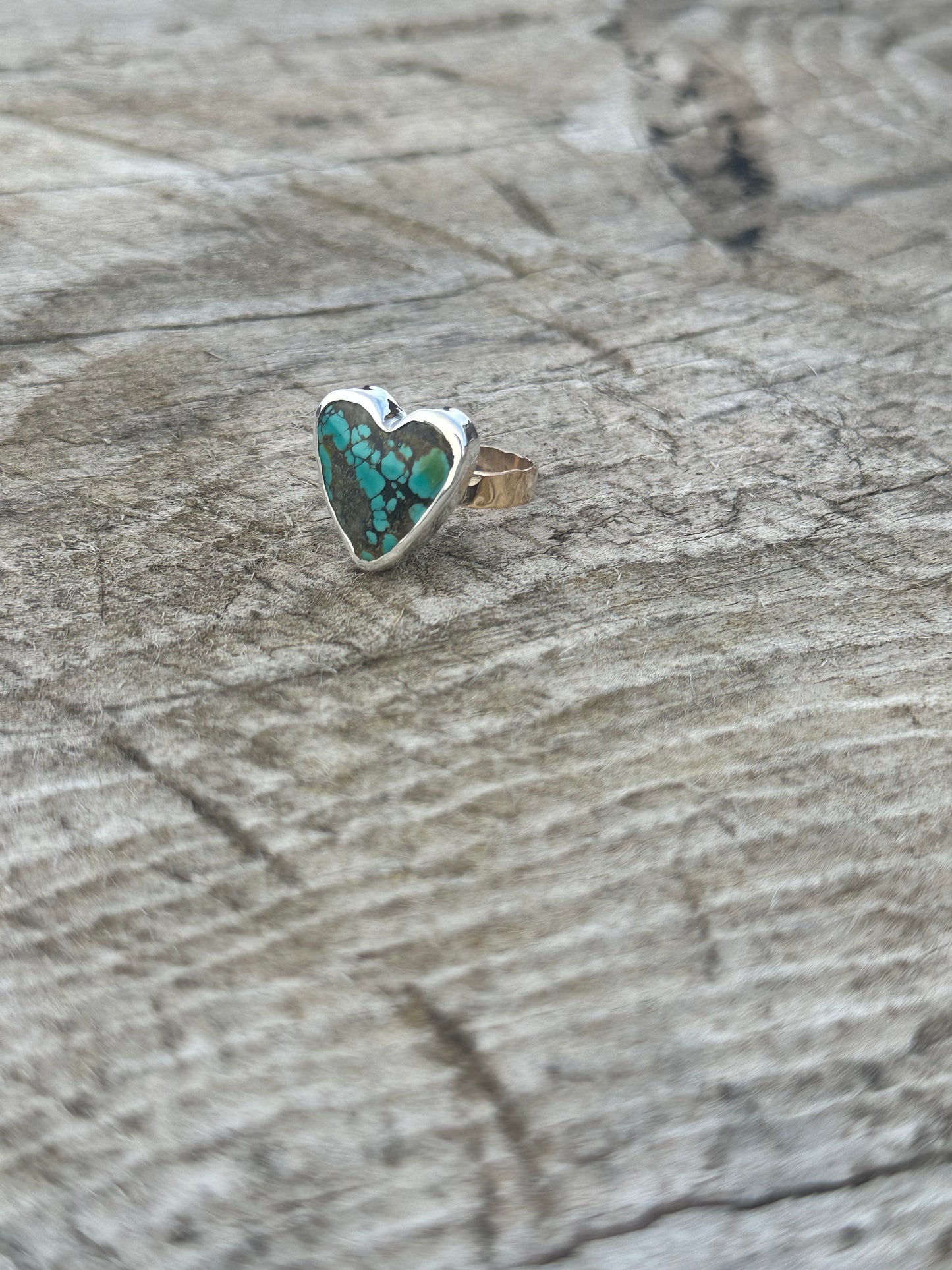 Turquoise heart size 7