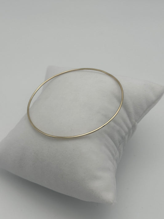 14k solid gold bangle 1.3mm