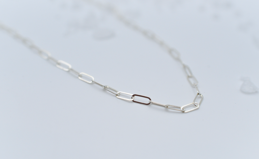 Sterling silver link chain 18" adjustable