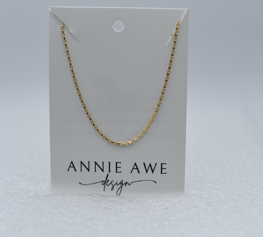 .9mm 16" gold box chain