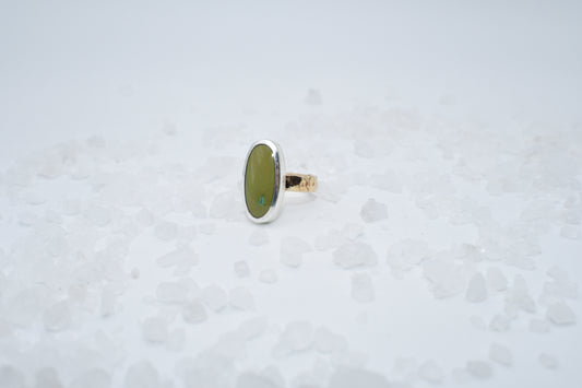turquoise and mixed metal ring size 8