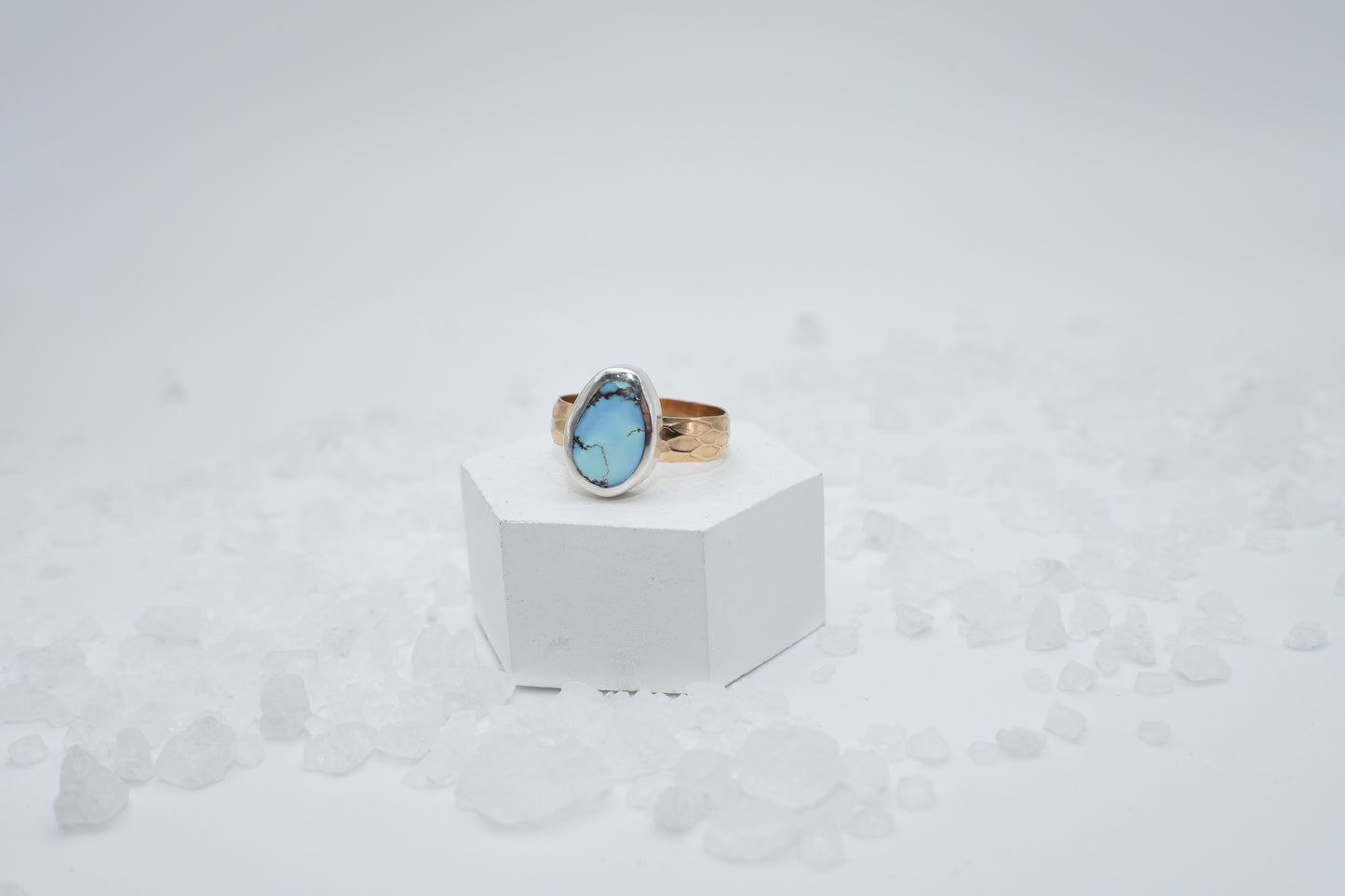 lavender turquoise in mixed metal size 9