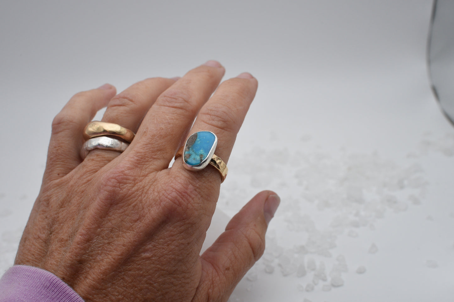 prince Egyptian turquoise and mixed metal size 8