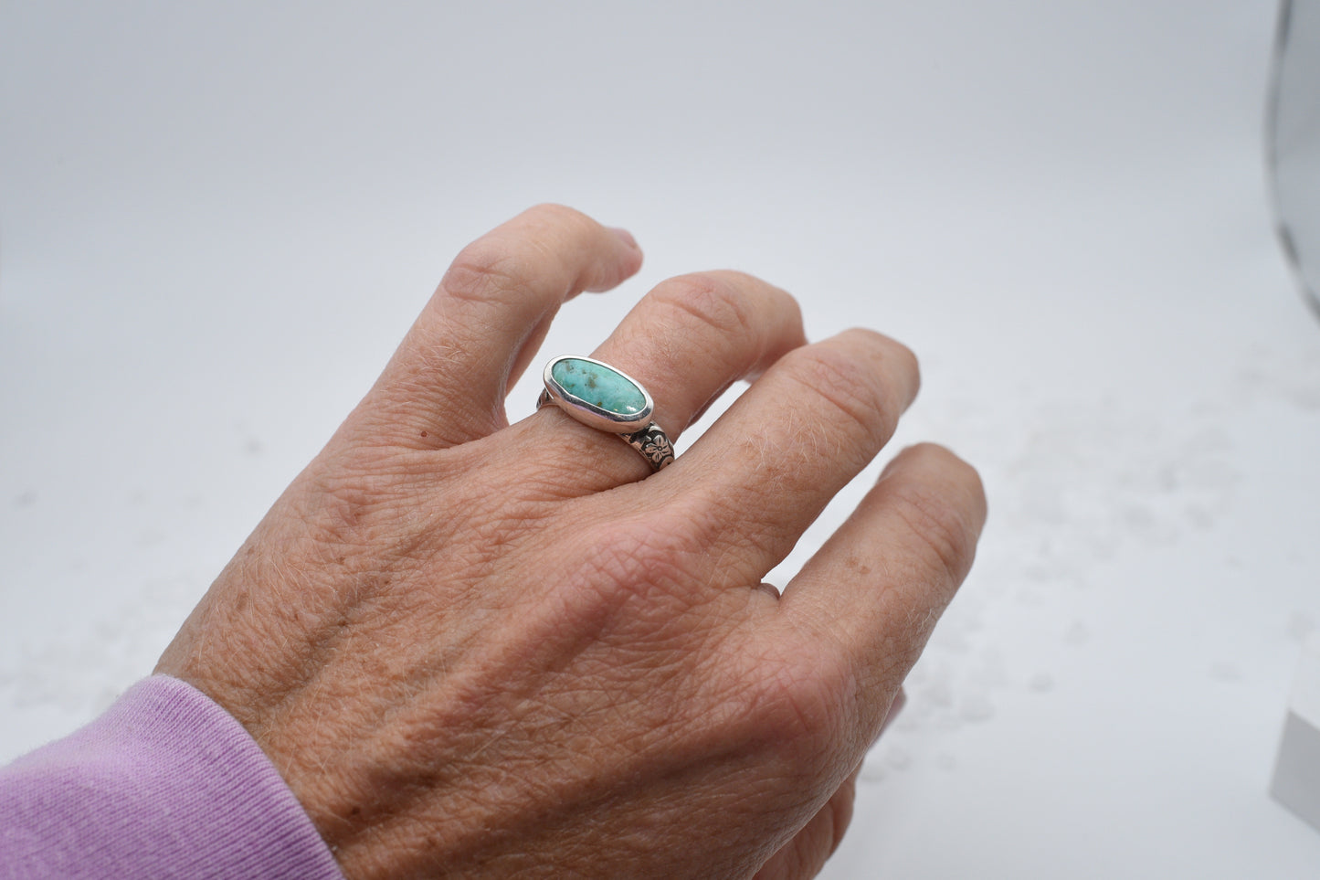 turquoise and sterling ring size 5
