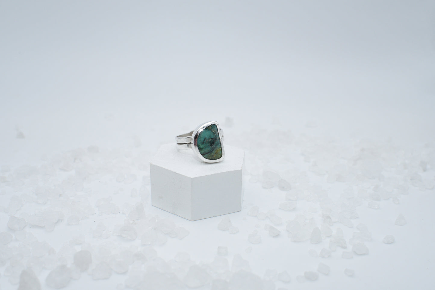 half moon turquoise in sterling silver size 9.25
