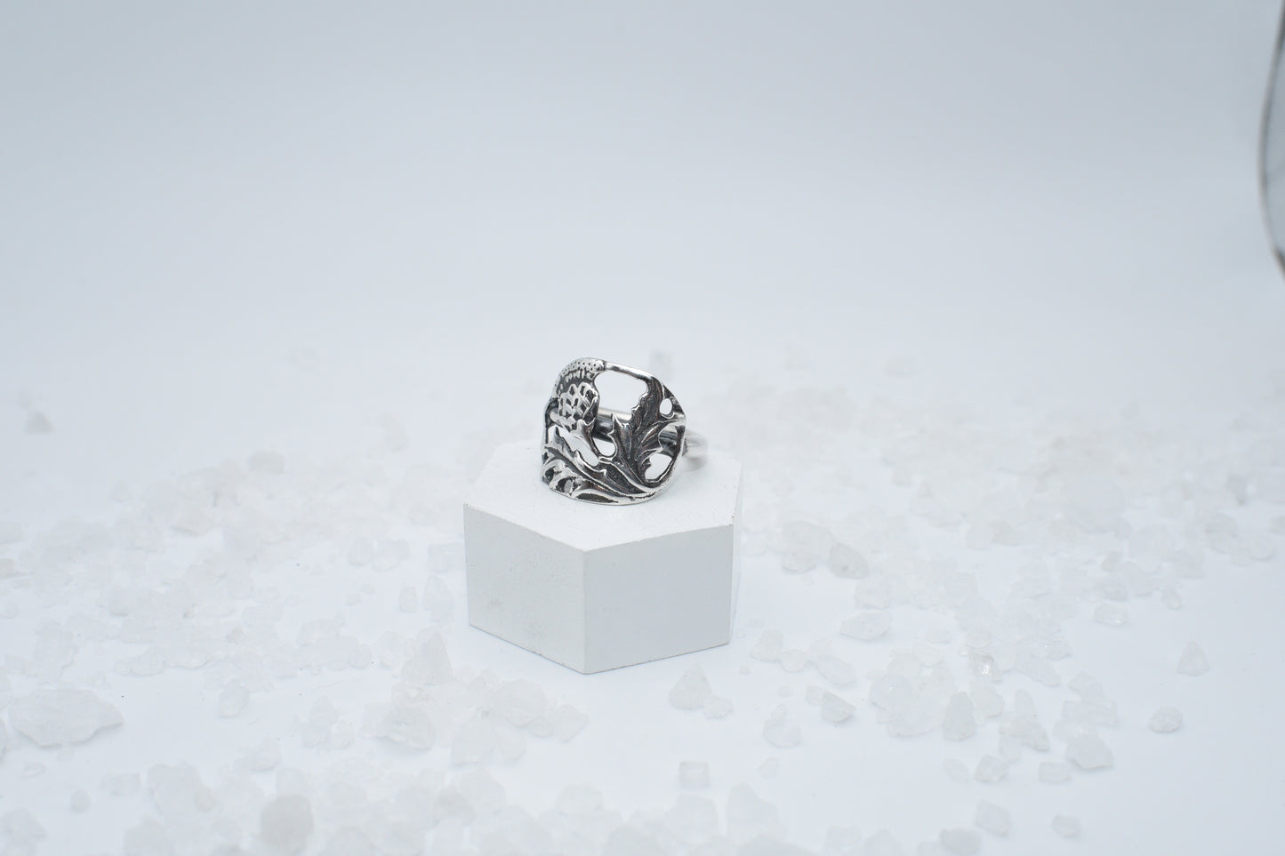 Sterling thistle ring
