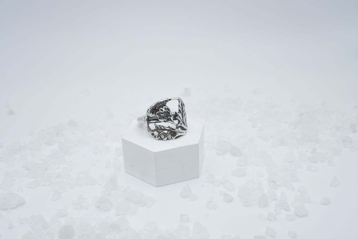 Sterling thistle ring