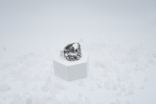 Sterling thistle ring