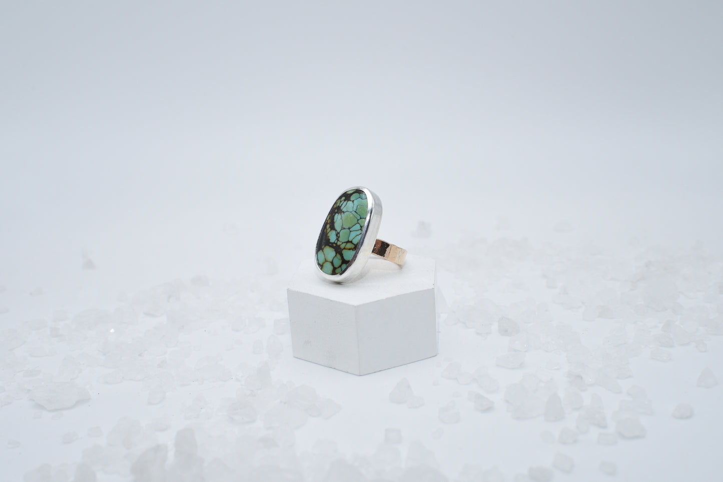 Turquoise in mixed metal size 7
