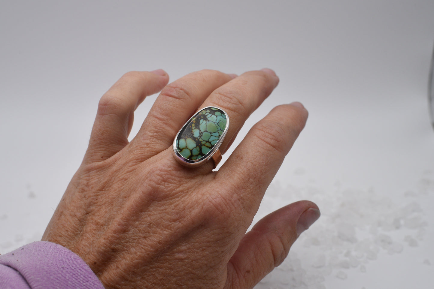 Turquoise in mixed metal size 7