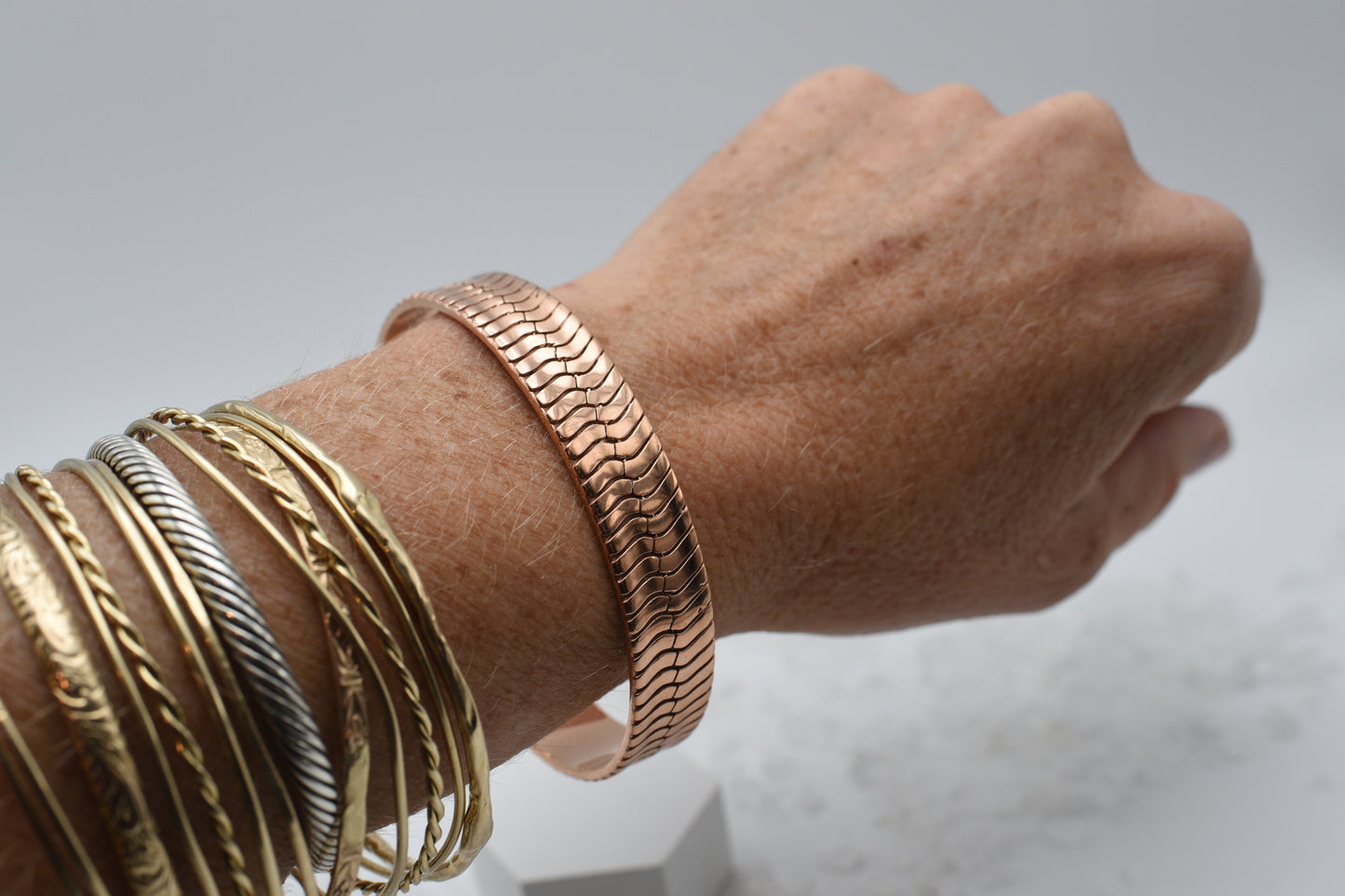 Herringbone Copper Cuff