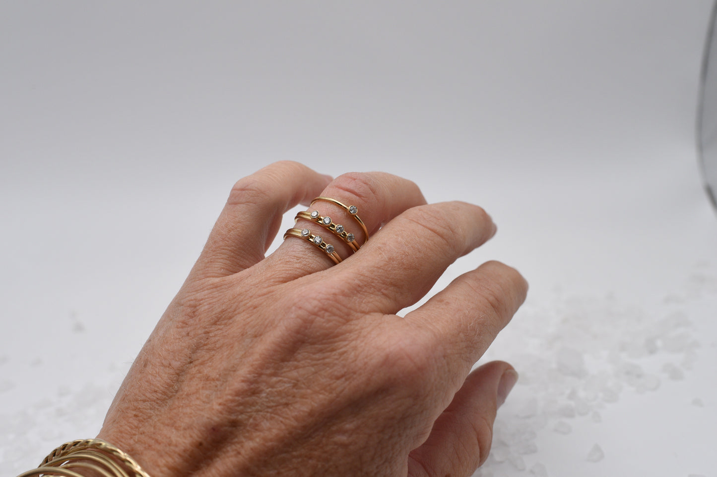 Gold and CZ stackers