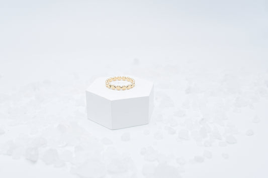 Gold beaded stacker