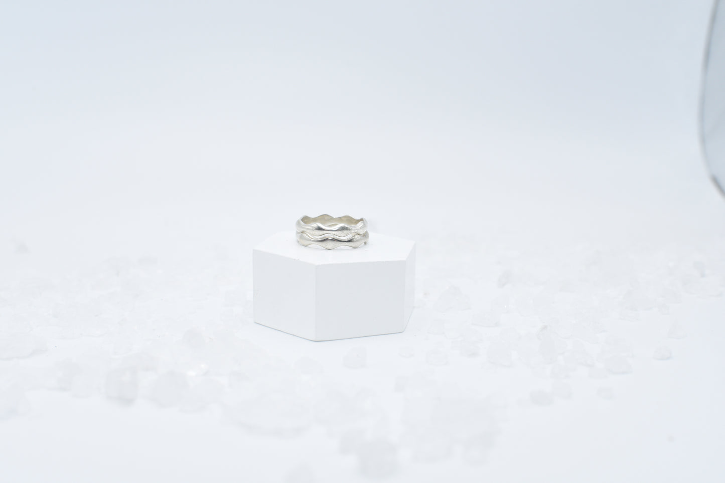 Wavy sterling silver stacker